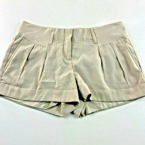 Express Tan Pleated Cuffed Shorts Size 2 DU18 AD33